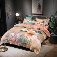 Draps de lit de luxe en microfibre de Polyester pour ensembles de housses de couette à imprimé numérique Floral 3D