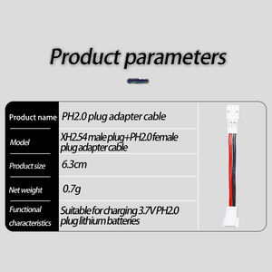 공장 XH2.54 수컷 플러그 PH2.0 암컷 플러그 RC 헬리콥터 드론 배터리 충전기 어댑터 케이블 커넥터 세트 - Product Image 4