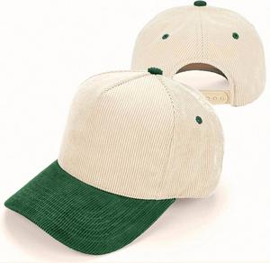 Casquettes de golf classiques à profil moyen, bicolores, en toile vierge à 5 panneaux, pour toutes les saisons, personnalisables avec broderie, fermeture snapback – Vente en gros - Product Image 4