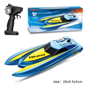 Barco de Control Remoto a Prueba de Agua con Alarma de Batería Baja, 8 km/h de Alta Velocidad, Juguete Acuático de Verano SJY-TX687 TX688 2.4G RC - Product Image 6