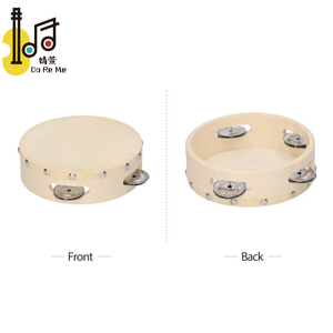 2024 nouveau 6 pouces en peau de mouton personnalisé instruments de musique peau de mouton tambourin portable <span class=keywords><strong>percussion</strong></span> métal cloches pour mariage à l'église - Product Image 6