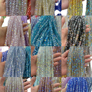 Perline a Forma di Ruota Serie K9 8mm, Cristallo <span class=keywords><strong>Naturale</strong></span> Sfuso, Materiali per Accessori di Gioielleria Fai-da-Te - Product Image 2