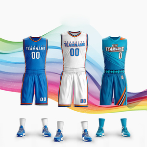 Maillots de basket-ball sergé de haute qualité <span class=keywords><strong>Association</strong></span> nationale hommes respirant ensembles d'uniformes de basket-ball à séchage rapide vêtements de sport - Product Image 1