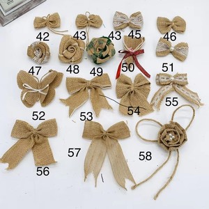Fleurs en lin DIY de haute qualité, nœuds décoratifs, fleurs en toile de jute pour la décoration de casquettes de <span class=keywords><strong>maternelle</strong></span> et de vêtements - Product Image 2