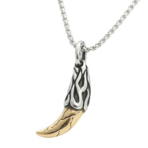 Collier pendentif en acier inoxydable pour homme, forme animalière, style rétro punk, design géométrique 280491 - Product Image 5