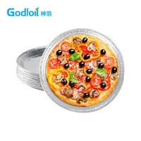 Plateaux en aluminium de grande taille, robustes, de 12 pouces, de qualité alimentaire, ronds, gaufrés, pour pizza, plateau en aluminium alimentaire