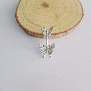 <span class=keywords><strong>Piercing</strong></span> all'<span class=keywords><strong>Ombelico</strong></span> Trendy per Donne in Acciaio Inossidabile con <span class=keywords><strong>Farfalla</strong></span> Colorata in Zirconia, Gioielli per Body <span class=keywords><strong>Piercing</strong></span> - Product Image 5