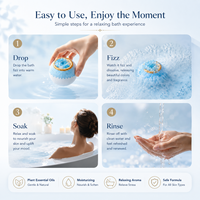 Bombe de bain au sel naturel, huile essentielle biologique, boule de bain effervescente, sel de bain relaxant et hydratant, coffret cadeau
