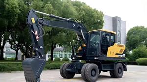 Excavatrice sur pneus robuste HW155 avec PLC et pompe hydraulique haute performance - Product Image 4