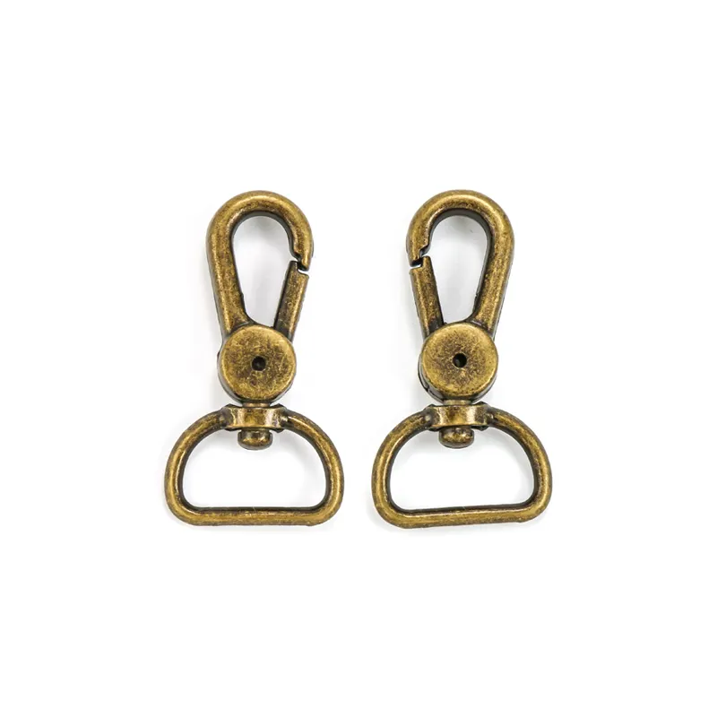 Snaphook Hook Clasps Oval Swivel Trigger Clips Brushed Brass Hooks Clips Snap for Straps Bags Belting Leather craft