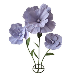 Espuma de simulación de alta calidad, flor de amapola grande, flores gigantes multicolores para escenario de boda, diseño de ventana, decoración de fondo - Product Image 6