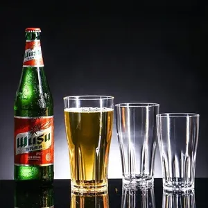 Transparenter unzerbrechlicher anpassbarer LOGO-Getränkes aft becher Hochleistungs-Plastik bier becher für Bar party