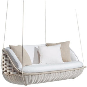 Sedia <span class=keywords><strong>a</strong></span> Dondolo in Rattan per Esterni Moderna e Confortevole - Arredamento da Giardino - Product Image 4