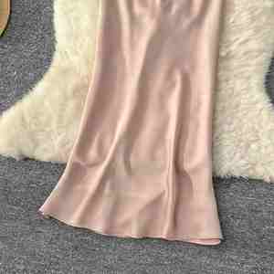 Vestido Midi Casual Elegante sin Tirantes para Mujer, Estilo Túnica, sin Mangas, con Bordado de Parches, Vestidos de Seda - Product Image 3