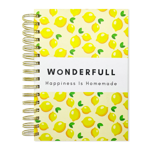 Planificador de comida de cocina casera DIY diario espiral impresión personalizada - Product Image 1