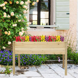 Jardinière de jardin surélevée Boîtes d'herbes florales avec pieds Lit de jardin surélevé pour légumes <span class=keywords><strong>en</strong></span> plein air - Product Image 6