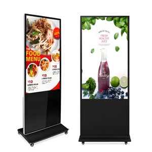 실내용 LCD 세로형 디지털 사이니지 키오스크 43 49 55 65인치 안드로이드 광고 비디오 디스플레이 (프리 스탠딩 터치스크린 포함) - Product Image 1