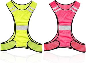 Gilet réfléchissant léger pour la course nocturne, haute visibilité, maille respirante, équipement de sécurité avec poche pour téléphone, pour les sports de plein air - Product Image 2