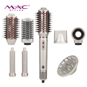 MAC OEM 7 en 1, Styler multi-usages professionnel, <span class=keywords><strong>Brosse</strong></span> sèche-<span class=keywords><strong>cheveux</strong></span>, Peigne à air chaud, Styler à air haute vitesse BLDC, Fer à boucler, Ensemble de coiffure - Product Image 2