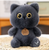 Fabricant OEM de peluches chat siamois personnalisées, mini peluche chaton Kawaii de 15 cm, animal en peluche avec logo personnalisé pour machine à griffes