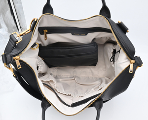 メーカー工場ブラウンPUレザーフィットオールアクセスおむつトート病院マタニティ収納用ママバッグ - Product Image 5