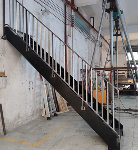 บันไดเหล็กชุบสังกะสีแบบกลางแจ้งบันไดกันลื่นบันไดแผ่นเหล็กบันไดสำหรับอาคารแบบแยกส่วน - Product Image 6