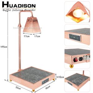 Equipo de hotel Huadison, lámpara de calor martillada, calentador de alimentos, lámpara de calor de un solo cabezal de acero inoxidable para alimentos - Product Image 5