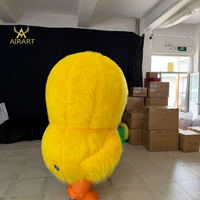 Costume gonflable de poule en peluche longue pour spectacle de marche, combinaison gonflable de poussin pour publicité en magasin pour attirer les clients