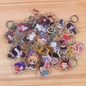 Wholesale Custom Acrylic Charms with Holographic Plastic Keychain