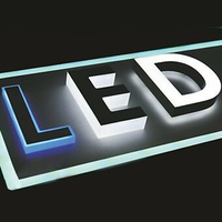 Enseigne lumineuse personnalisée Carrey Sign avec logo LED, lettres intérieures éclairées, signalétique en acrylique illuminée Hola avec panneau LED 3D pour magasin