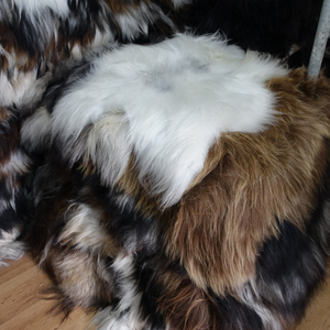 Thảm len cừu Iceland màu tự nhiên, lông dài. Da cừu tuyệt vời. Da cừu. Thảm trải sàn bằng da cừu. Thảm trải sàn - Product Image 3