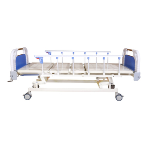 Cama Médica Manual OEM, Cama <span class=keywords><strong>de</strong></span> <span class=keywords><strong>Cuidado</strong></span> para <span class=keywords><strong>Pacientes</strong></span>, Cama Médica Geriátrica con Ruedas, Respaldo Móvil y Ajustable - Product Image 4