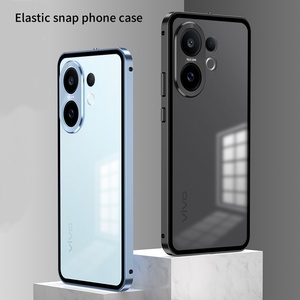 Casing Bumper Magnetik Elastis Logam untuk VIVO x200 FE, Pelindung Lensa PC Transparan Buram untuk vivo S30 / S30 Pro Mini, Penutup Belakang - Product Image 6
