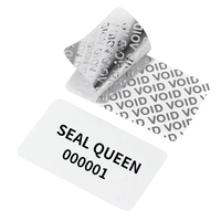 Étiquette de sécurité anti-effraction personnalisée, autocollant adhésif PET avec numéro de série et code QR pour l'emballage