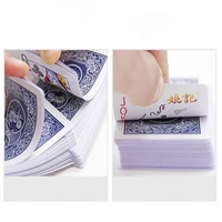 Cartes à Jouer Familiales Yaoji en Stock, 350gsm, Durables, Écologiques, en Papier à Cœur Bleu, Jeu de Poker de Compétition