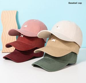 Gorra de Béisbol Vintage de 6 Paneles, Deportiva y Formal, con Bordado de Flores y Logotipo Personalizado, de Algodón, Color Sólido, Unisex - Product Image 1