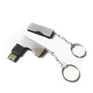Cartão flash giratório à prova d'água, unidade flash USB de 8 GB, mini disco USB com logotipo personalizado gravado, chave com rotação