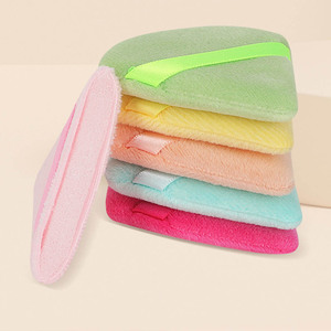 Esponja de Maquillaje de Algodón y Terciopelo, Uso en Seco y Húmedo, Súper Suave, Sin Látex, Mini, Portátil, Forma de Gota de Agua, Estilo Recortado, para Maquillaje Facial Femenino - Product Image 3