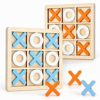 Plateau de jeu de Tic Tac Toe rectangulaire en bois sculpté artisanal, personnalisé avec logo, durable et de luxe