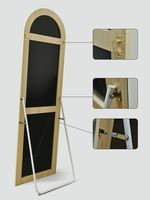 Miroir mural pleine longueur en bois massif, tendance luxe 2025, sur mesure, vente en gros, grand meuble de salon, style Zen asiatique toutes saisons
