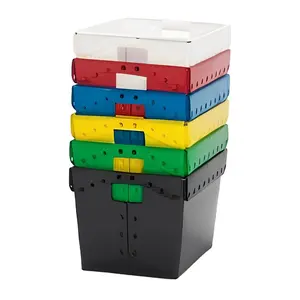 재사용 가능한 골판지 플라스틱 메일 트레이 우편 토트 18'X13'X12' UPS 크기 (로고 포함)