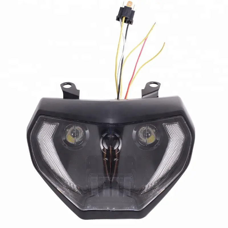 Lampu depan sepeda motor angel eyes, dengan lampu sein untuk Yamaha MT07 MT09 FZ07 FZ09