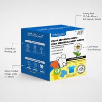 ZouRunAn Hojas Atrapadoras de Color, 50 Películas, 240 Hojas para Lavandería, Captura de Tinte, Colores Brillantes, Cuidado de Telas, Ecológico, Proveedor Mayorista