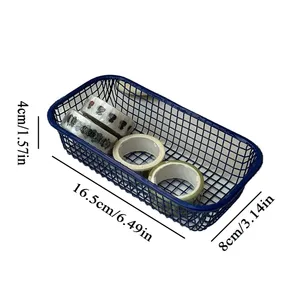 Desktop <b>Storage</b> Basket INS Metal Sundries Organizer Basket Photocard Case Office Stationery Home Supplies <b>Make</b> <b>up</b> Sorting Holder - Product Image 6