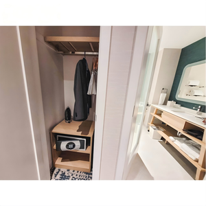 Lit de chambre d'hôtel pour auberge de jeunesse, mobilier d'hôtel, cadre de lit king-size, mobilier d'hôtel commercial en bois, applicable aux locations d'appartements - Product Image 4