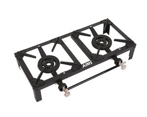 Estufa de <span class=keywords><strong>Gas</strong></span> de Hierro Fundido de Alta Resistencia con 2 Quemadores |   <span class=keywords><strong>Cocina</strong></span> Portátil de Propano LPG <span class=keywords><strong>para</strong></span> Camping, RV, Patio y Uso Comercial con Calentamiento Rápido - Product Image 1