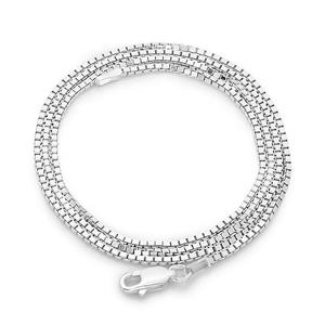 中国供应商厂家直销批发1.5毫米925纯银盒链项链精品饰品 - Product Image 4