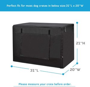 Housse de caisse imperméable et Durable pour chien, tissu Oxford robuste, double poche de porte et fenêtre en maille, couverture de caisse pour chien - Product Image 3