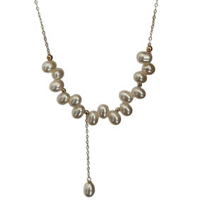 สร้อยคอไข่มุกน้ำจืดธรรมชาติทำด้วยมือสายสร้อยสร้อยกระดูกไหปลาร้าสุดหรู - Product Image 5