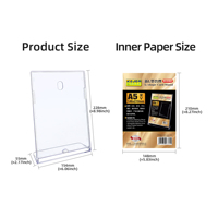 KEJEA Nouveau présentoir de menu PS A5 transparent en forme de L pour hôtel, bureau, restaurant et fournitures scolaires
